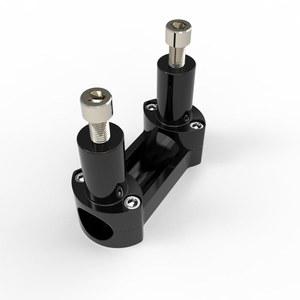 2인치 오토바이 핸들바 라이저, 헤비 듀티 알루미늄 합금 트 키트, 할리 스포츠스터, 다이나, 소프트테일 및 투어링 모델에 적합한 1.25인치 바 장착