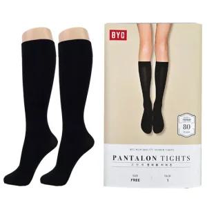 BYC 80데니아 겨울용 판타롱스타킹 5개 고탄력 무릎스타킹 반스타킹 비침없는 두꺼운