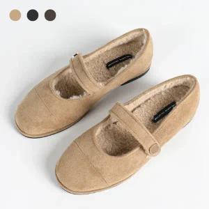 페조 여성 플랫슈즈 메리제인 스웨이드 털신 PZFPR-866-8