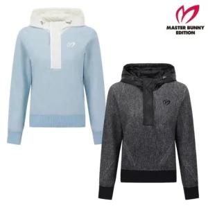 MASTER BUNNY 여성 집업 패딩 블록 후드 방풍 니트 21-E4SR611