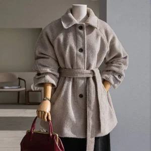 (안나앤플러스) 럭스 헤어리 울 코트[코트EAD39] 빅사이즈