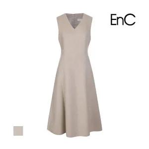 ENC 양모 캐시미어 플레어 민소매 롱원피스_ENOW34T55AOT 113985