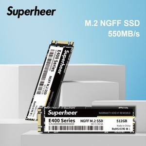 SUPERHEER M.2 SATA SSD 512GB 솔리드 스테이트 드라이브 256GB 1TB 2TB 2280mm NGFF 하드 디스크(노트북