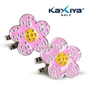[셀러에이드]핑크 큐빅 장미 골프 마커 볼 표시기