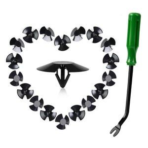 자동차 후드 단열 리테이너 클립 30개 푸시 핀 교체 OEM 4878883Aa Lh Lhs 닷지 램 지프 크라이슬러 닛산용, 패스너 리무버 1개 포함