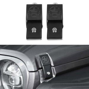 SQQP 후드 래치 잠금 캐치 키트 알루미늄 합금 장치 2007-2018 지프 랭글러 JK JKU, 2018-2024 JL JLU 및 글래디에이터 JT(스타