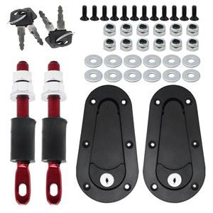 Anxingo 후드 잠금 래치 핀 키트, 엔진 보닛 퀵 릴리즈 범용 자동차 엔진용 플러시 및 키트