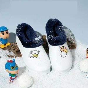 눈덩이 짱구 겨울 실내화