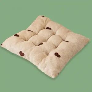 ( )겨울 책상 사무실 의자 극세사 쿠션 방석 Brown하트