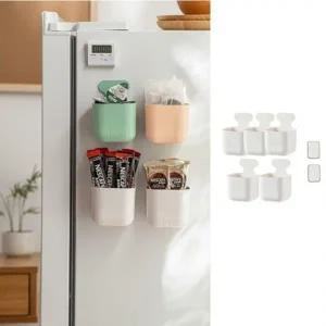 (타입 5개입)마그네틱 소품 포켓 5p 벽걸이 수납함 다용도 정리함 보관함 케이스 플라스틱 마그네틱 월포켓