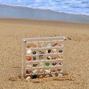 (타입 36칸)조개 투명 케이스 전시함 36칸 악세서리 소품 보관함 보관 소품정리함 함 케이스 진열함 보석