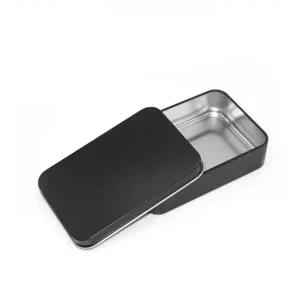 (색상 1-오픈틴케이스-실버)오픈 사각 틴 케이스 포카 머리끈 실핀 면봉 정리함