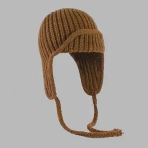 겨울 니트 햇 귀도리 하찌 털 여자 방한 귀달이 모자