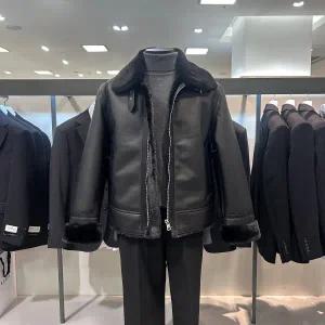 [리버스지오지아](마산점)25 FW 남성 페이크 레더 무스탕 쟈켓