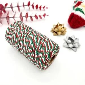 ( )선물 포장 포장끈 장식 3색 마끈 크리스마스 1롤 100M