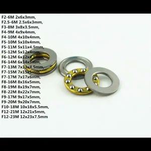 1PC F2-6M F3-8M F5-10M F6-12M F8-16M F10-18M F12-21M 미니 3-in-1 베어링 축 볼 베어링 스러스트 롤러