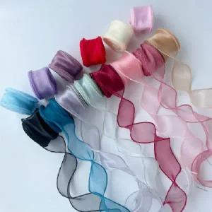 로라제이 오간디 오로라 오간자 청첩장 쉬폰 검은 검정 크리스마스 선물 포장 망사 리본