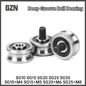 1PCS 자수 U 자형 원형 그루브 가이드 롤러 더블 배구 베어링 SG15 SG20 SG25 SG66