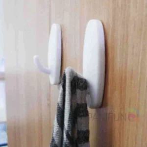 ( )퍼니 부착 플라스틱후크 소 3p 무타공후크 문옷걸이 방문걸이