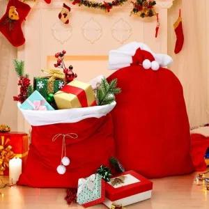 (색상 스몰)큰손 산타선물주머니 크리스마스 산타클로스 가방 코스튬 이벤트 파티 보따리 자루 대형 선물