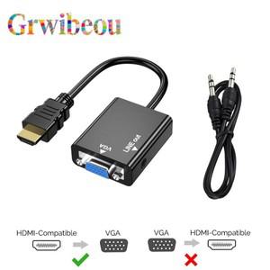 APC 오디오가 포함된 HDMI 호환 TO VGA HDTV-VGA 변환기 어댑터 포트 출력 1080P HDTV 오디오 TV 비디오