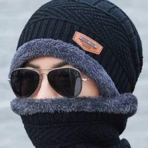 분리형 비니 겨울 융털 니트 모자 넥워머 따뜻한