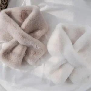 [FW25] 미니 퍼 귀여운 여자 털 숏 머플러 쁘띠 겨울 목도리