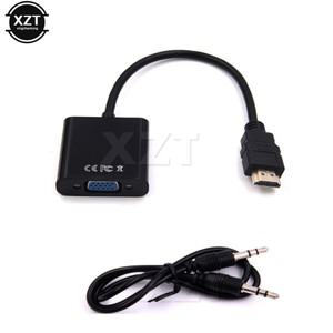 HDMI 호환 VGA 오디오 어댑터  수-암 1080p HDTV 모니터 TV  xbox호환 360 플스호환 용  3.5mm 케이블 변환
