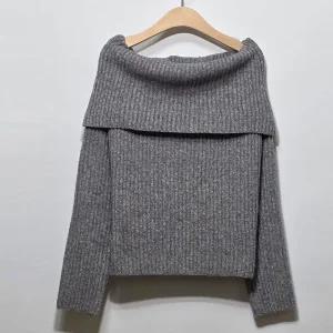 국산 여성 골지 오프숄더 니트 티셔츠 21DS-WKN-5057-그레이