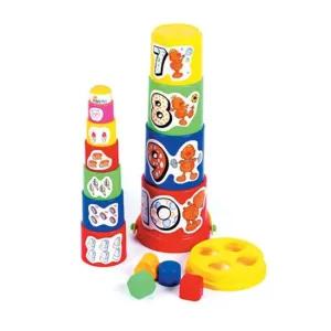 컵쌓기블럭 유아 블록놀이 뿡뿡이 컵쌓기 장난감 숫자놀이 끼우