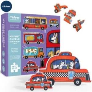 MIDEER 처음해보는 교통퍼즐놀이 (KMD0077) 그림퍼즐 그림맞추기 학습완구 도형끼우기 집중력발달장난감