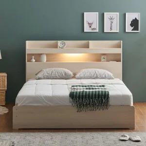 [보루네오]호텔라인 평상 조명 침대 (퀸 포켓스프링매트) KC733