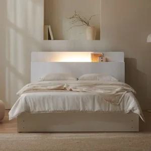 [보루네오]호텔라인 평상 조명 침대 (퀸 포켓스프링매트) KC735