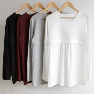 TR앞셔링수유피스 긴팔 수유티 홈훼어 수유복