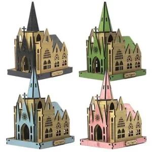 3D나무입체퍼즐 미니빌리지 A4 하우스 블랙