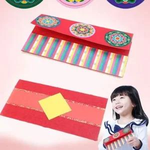 봉투만들기 (10명용)전통문양 용돈봉투 파랑봉투 명절만들기