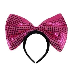 스팡클 리본머리띠(진핑크)-대