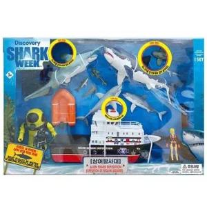 바다 생물 상어 피규어 사운드 효과음 장난감배 세트