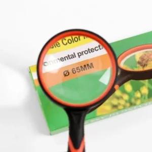 65mm 더블 컬러 돋보기(2배율) 볼록렌즈 돋보기확대경 확대경 휴대용돋보기