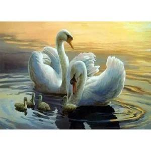 백조보석십자수 백조 (패브릭) 보석십자수 30x40 패브릭보석십자