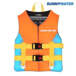 써니워터 아동용 수영보조용품 오렌지(S) 물놀이조끼 안전조끼