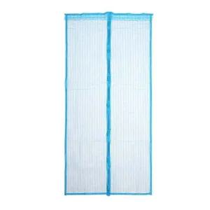 모기장 블루 100cm 현관 미세망 출입문 접착 입구 문틀 창문 도어 가림막 분리형