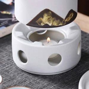 타임힐링 도자기 티워머 화이트