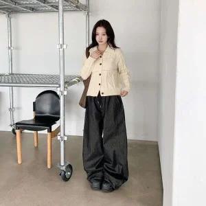 [하프클럽/]여성 그런지 펀칭 스웨터 보카시 단추 가디건