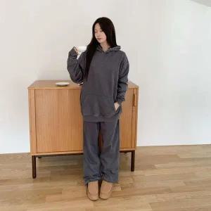 [하프클럽/]여성 주머니 후디 빅사이즈 캥거루 티셔츠