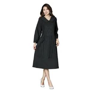 (쇼) 러 카라 플리츠 주름 원피스