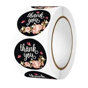 스티커 블랙 청첩장 감사 땡큐