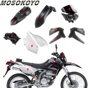 가와사키 KLX 250 KLX250 2008-2019 플라스틱  보호 가드 커버 탱크 플레이트 더트 바이크 페어링 헤드라이