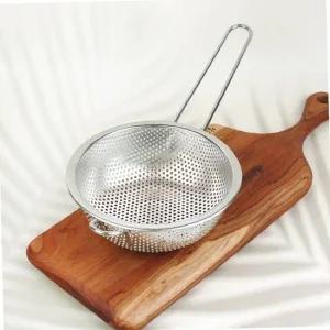 퀸센스 스텐 채반 원형 편수 건지기 바구니 17cm