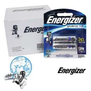 에너자이저 9배지속 리튬건전지AA 2P 12개 배터리 밧데리 리튬배터리 얼티메이트 카드건전지